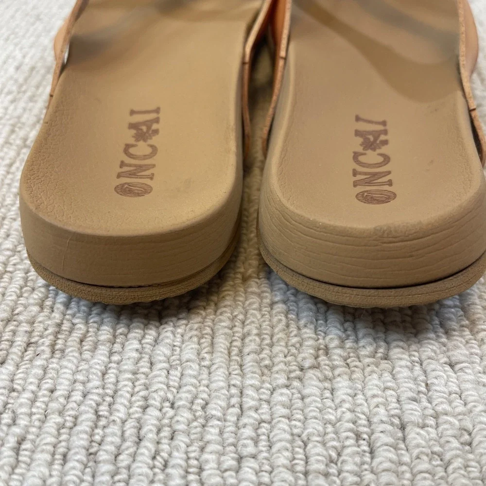 ONCAI Women's 7.5/8** Flip Flops Khaki Waterproof Outdoor Sandals